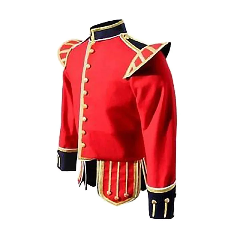 Today’s Deal Red Doublet With Gold Braid White Piping Black Cuffs And Collar