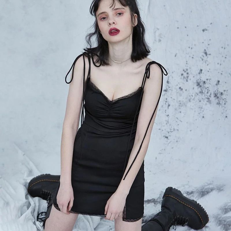 Instant Discount Women's Satin Sleeveless Slim Mini Dress