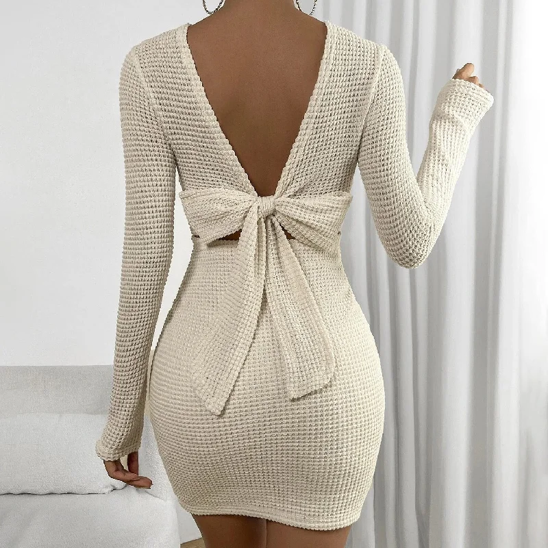 Limited Availability Tied Backless Bodycon Dress