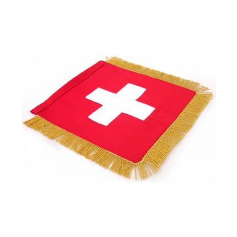 Overstock Switzerland Table Size Double Sided Hand Embroidered Flag
