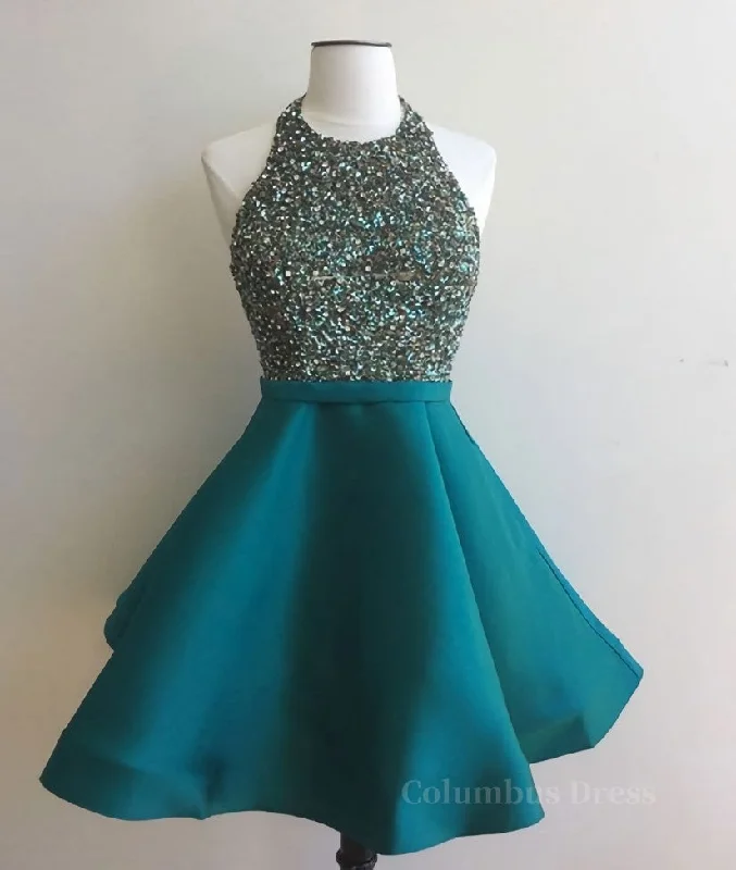 Super Savings Cute Round Neck Sequin Backless Green Short Corset Prom Dresses, Green Corset Homecoming Dresses outfit Super Savings Cute Round Neck Sequin Backless Green Short Corset Prom Dresses, Green Corset Homecoming Dresses outfit