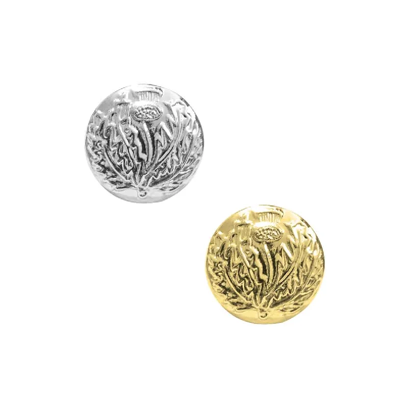 Quick Sale Scottish Thistle Flower Uniform Buttons 12 Pieces