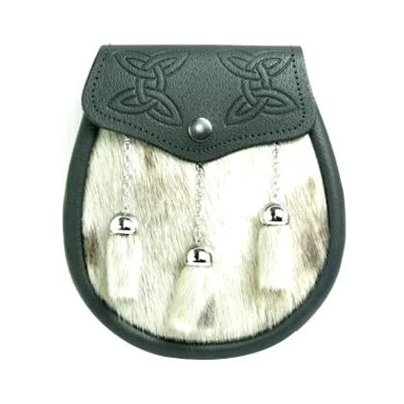 Best Deals Semi Dress Buffalo Skin Sporran 3 Tassels With Chain Belt