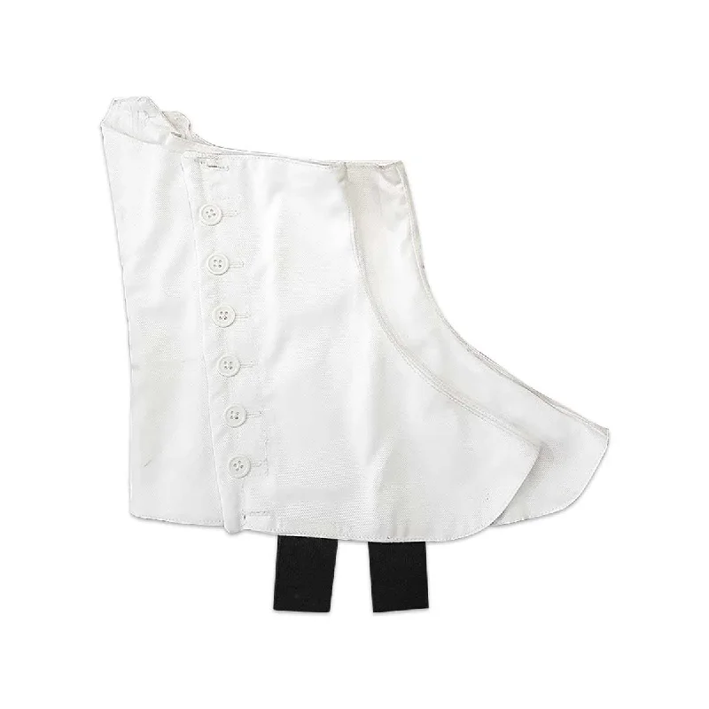 Sale Event Piper And Drummer White Cotton Spats With White Buttons