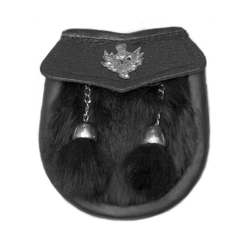 Clearance Sale Rabbit Fur Baby Kilt Sporran Thistle Badge With Chain Belt