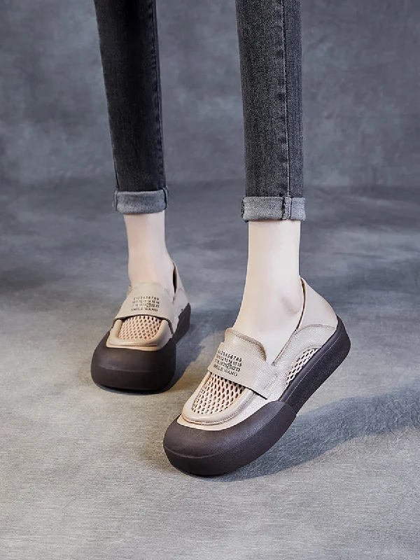 Great Bargains Women Summer Leather Casual Cutout Flat Shoes PP1030