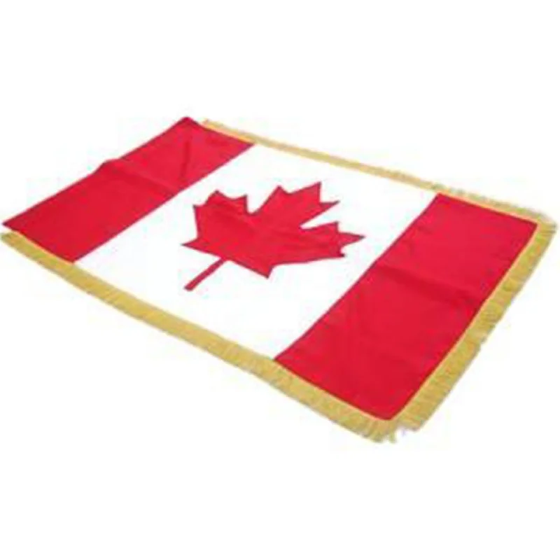 Huge Savings Canada Full Size Double Sided Hand Embroidered Flag