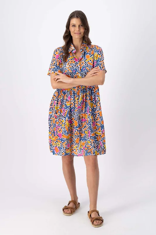 Early Access Wonderland Villa Dress Blue in Seersucker