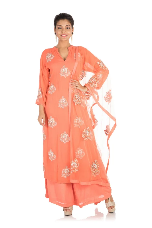 Hot Deal Coral Peach Suit
