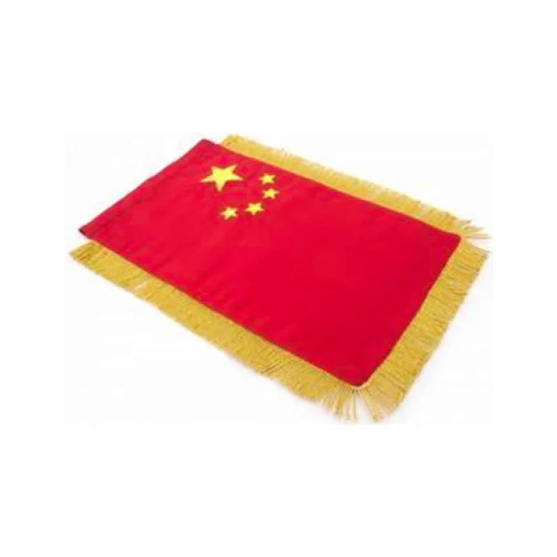 Super Sale China Table Size Double Sided Hand Embroidered Flag