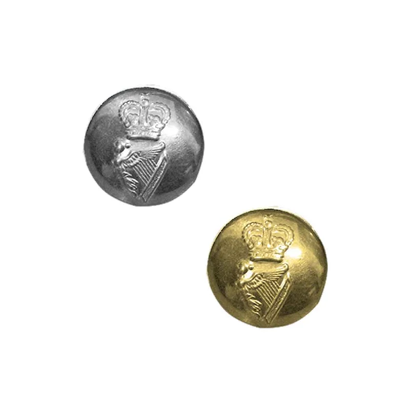 Act Fast Crown Irish Harp Uniform Buttons 12 Pieces