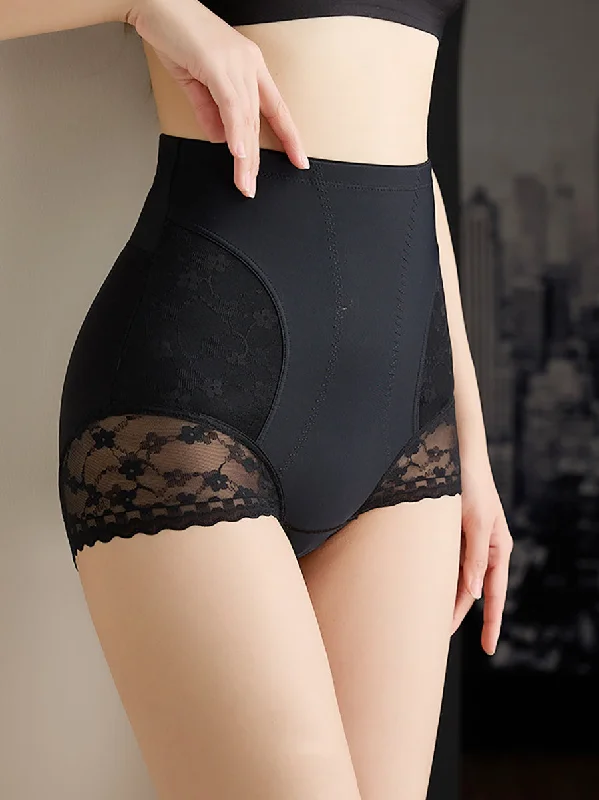 Weekend Deal Women Sexy Lace Seamless High-Waist Underwear QW1040