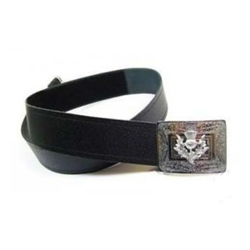 Can't Miss Velcro Adjustable Thistle Flower Kilt Waist Buckle With Belt