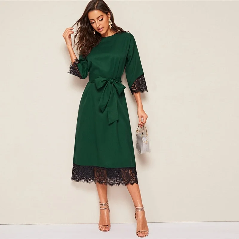 Clearance Sale Women's Summer Loose Long Dress With Lace
