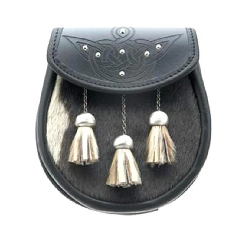Exclusive Offers Semi Dress Sealskin Sporran 3 Tassels With Chain Belt