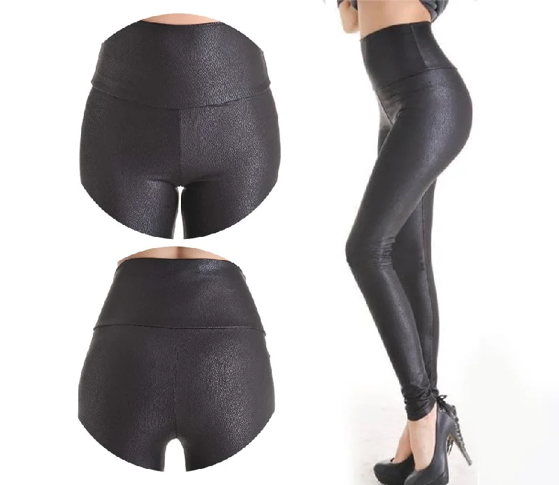 Extra Savings Stretch High Waist quality Faux Leather Pants
