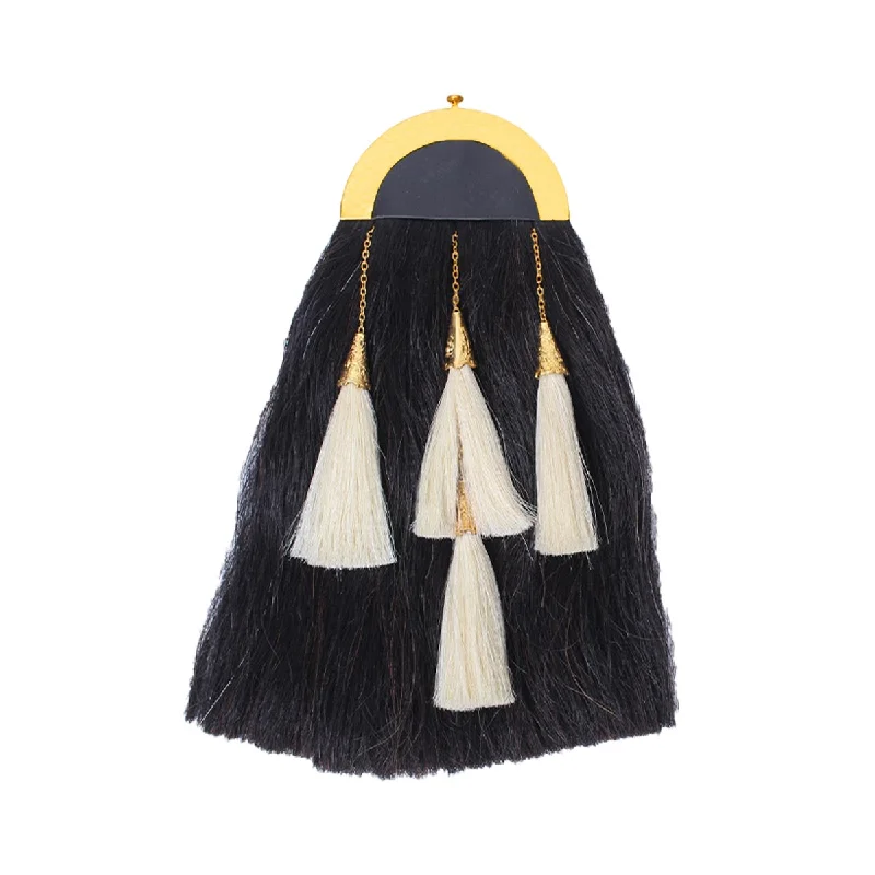 Closeout Clan Mackenzie Horse Hair Sporran With 4 Tassels And Chain Belt