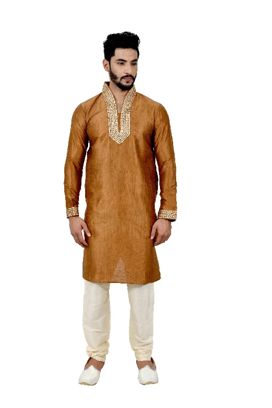 Bargain Prices Indian Traditional Ghiccha Silk Peru Kurta Pajama for Men