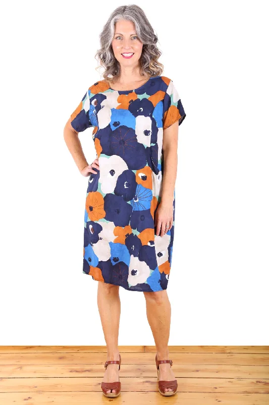 Don’t Miss Out Renmark Bloom Shift Dress Blue