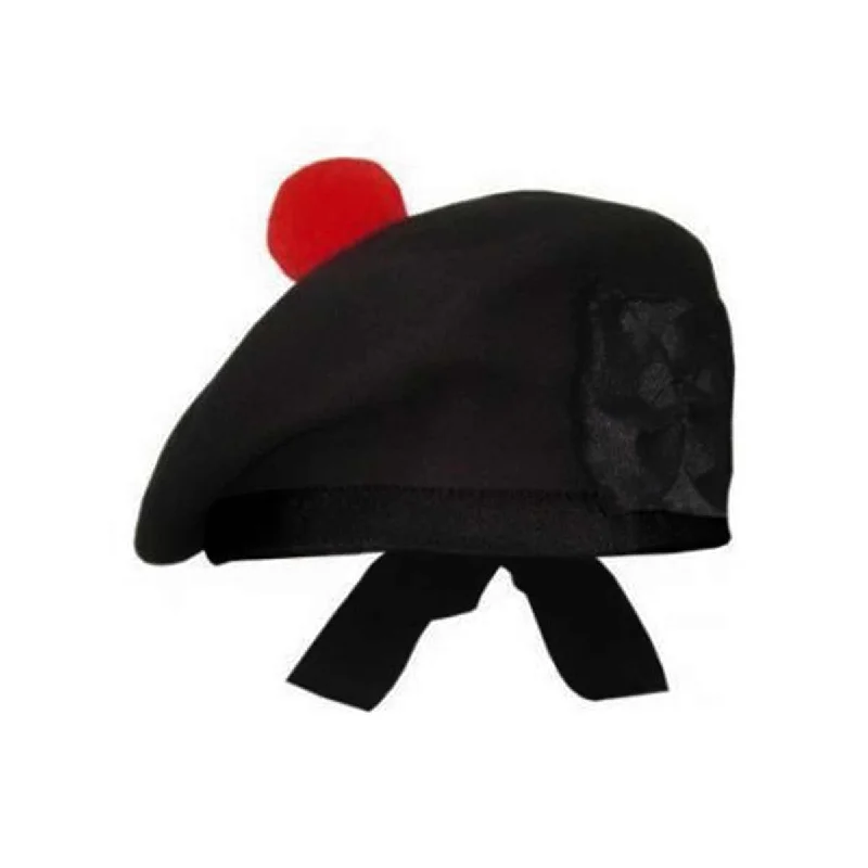 Exclusive Access Plain Black Balmoral Cap
