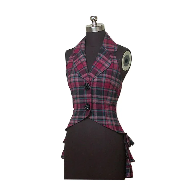 Savings Alert Scottish Tartan Slim Blouse or Vest Lolita
