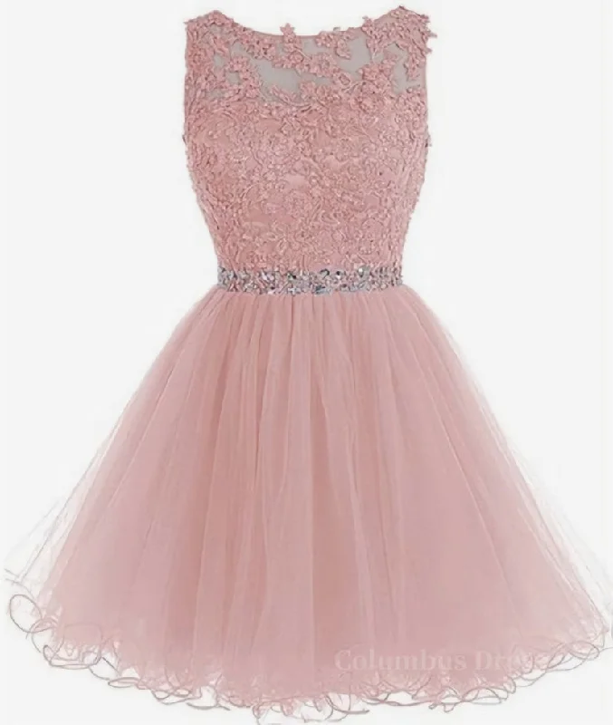 Take Advantage Round Neck Lace Short Pink Corset Prom Dresses, Pink Corset Homecoming Dresses, Short Pink Corset Formal Dresses outfit Take Advantage Round Neck Lace Short Pink Corset Prom Dresses, Pink Corset Homecoming Dresses, Short Pink Corset Formal Dresses outfit