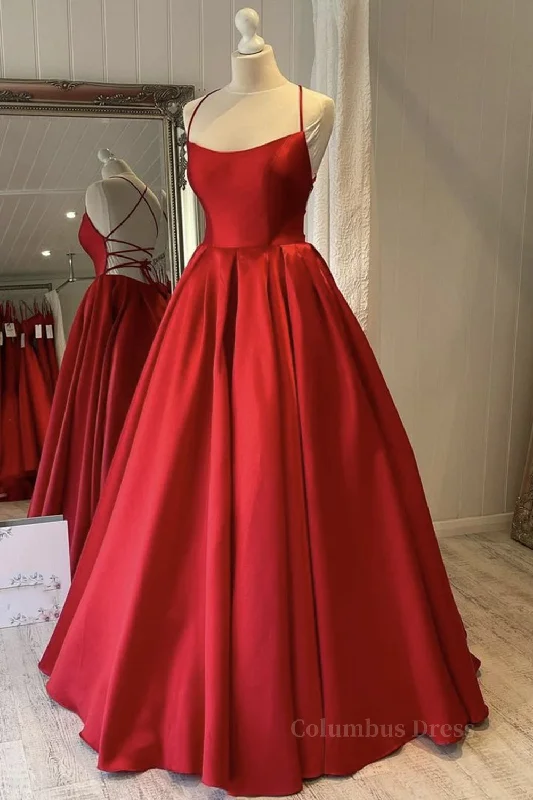 Savings Alert Simple Backless Red Satin Long Corset Prom Dress, Backless Red Corset Formal Dress, Red Evening Dress outfit Savings Alert Simple Backless Red Satin Long Corset Prom Dress, Backless Red Corset Formal Dress, Red Evening Dress outfit