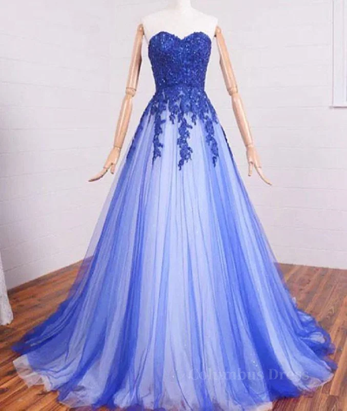 Final Markdown A Line Sweetheart Neck Lace Tulle Blue Long Corset Prom Dresses, Blue Corset Formal Dresses, Blue Lace Evening Dresses outfit Final Markdown A Line Sweetheart Neck Lace Tulle Blue Long Corset Prom Dresses, Blue Corset Formal Dresses, Blue Lace Evening Dresses outfit