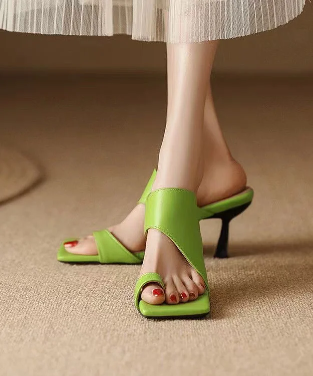 Buy More, Save More Green Fashion Sexy Faux Leather High Heel Flip Flops XC1022