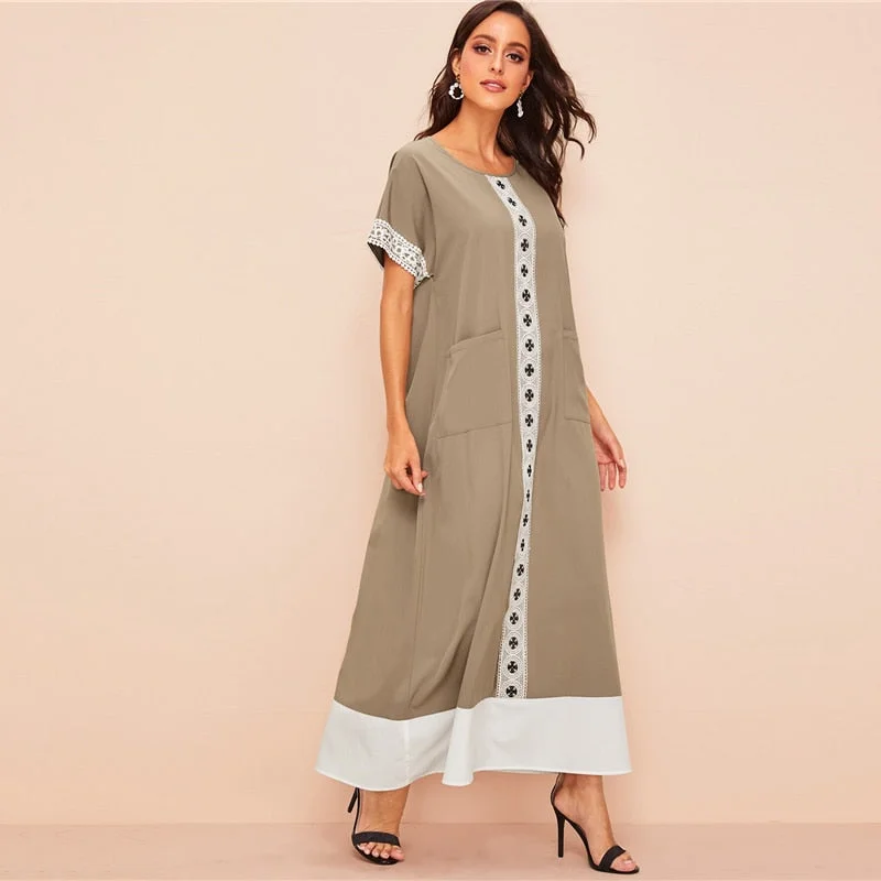 Daily Specials Women's Summer Casual Short-Sleeved O-Neck Loose Dress
