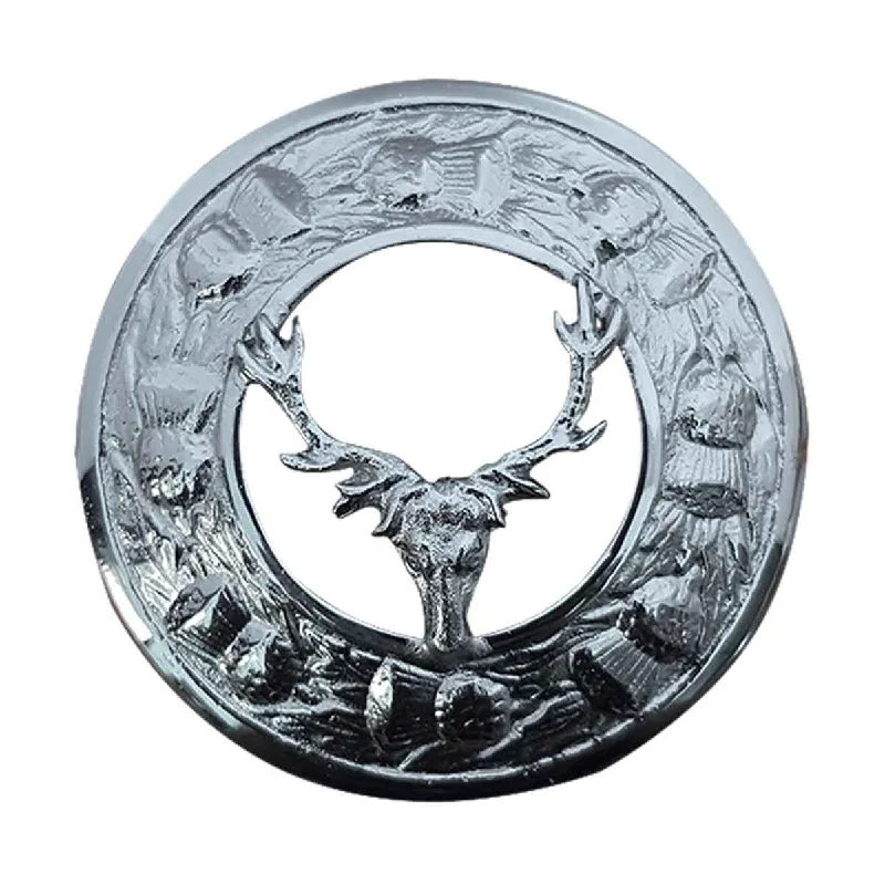 Get It Before It’s Gone Irish Stag Head Plaid Brooch