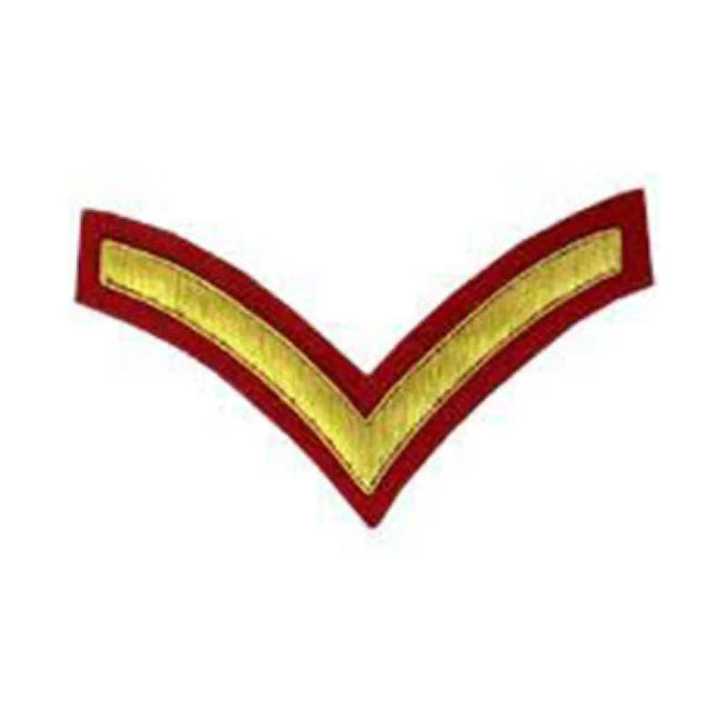Weekend Special Hand Embroidered Stripe Chevrons Gold or Silver Bullion