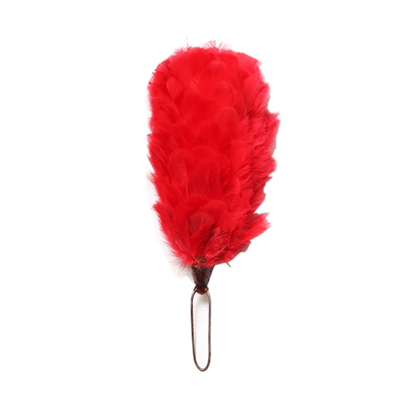 Closeout Sale Feather Hackle Red 4 Inches