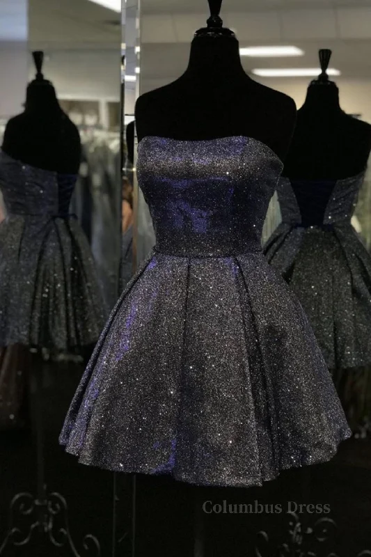 Deal Dash Shiny Strapless Open Back Short Black Corset Prom Dress, Open Back Black Corset Homecoming Dress, Black Corset Formal Evening Dress outfit Deal Dash Shiny Strapless Open Back Short Black Corset Prom Dress, Open Back Black Corset Homecoming Dress, Black Corset Formal Evening Dress outfit