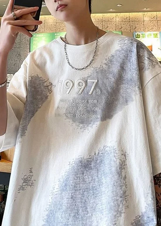 Low Prices Stylish Apricot Embroideried Tie Dye Cotton Mens Graphic Tees Summer WA013 Low Prices Stylish Apricot Embroideried Tie Dye Cotton Mens Graphic Tees Summer WA013