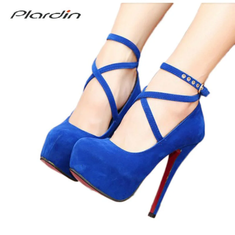 Super Bargain Cross-tied Ankle Strap Wedding Party Shoes Platform
