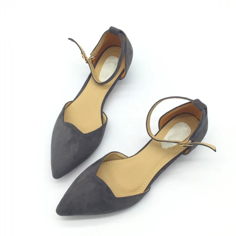 Limited Availability Sexy Women Buckle Strap Low Heels Pumps