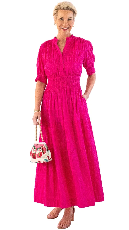 Bonus Savings Crinkle Maxi Dress - Pink