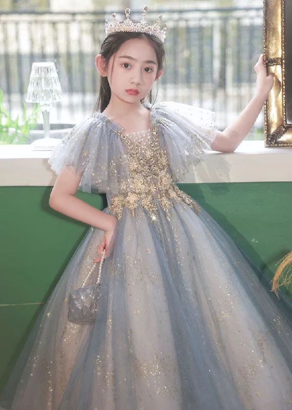 Price Blitz Handmade Little Grey V Neck Sequins Patchwork Tulle Girls Maxi Dress Summer QV019 Price Blitz Handmade Little Grey V Neck Sequins Patchwork Tulle Girls Maxi Dress Summer QV019
