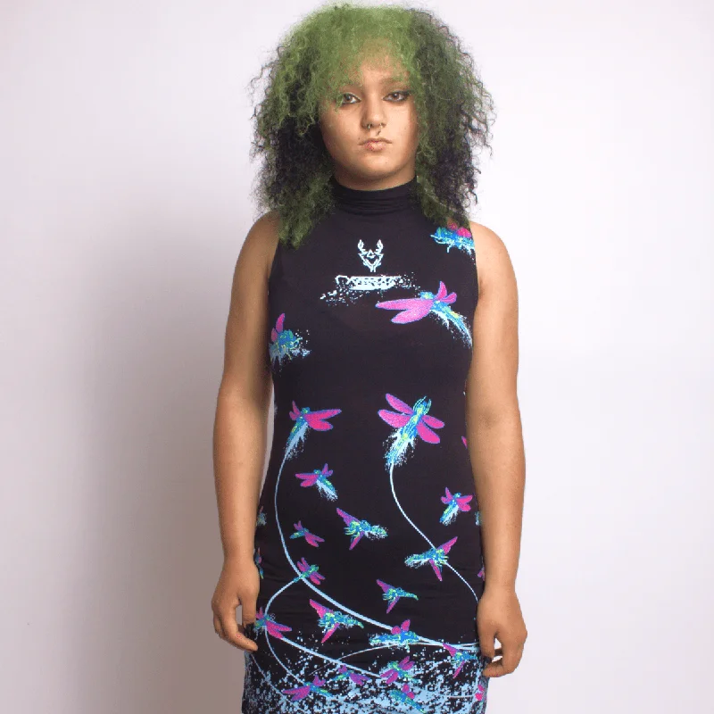 Savings Galore HIGH NECK FIREFLIES DRESS