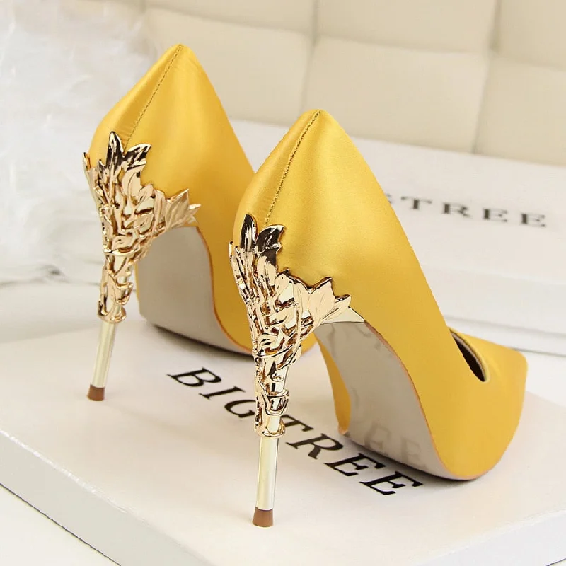Hurry In Thin Heel High Heels Pointed Toe Ladies Shoes