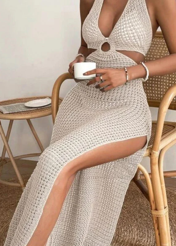 Closeout Sale Summer New Sexy Hollow Out Knitted Swimwear Cover Up VC028