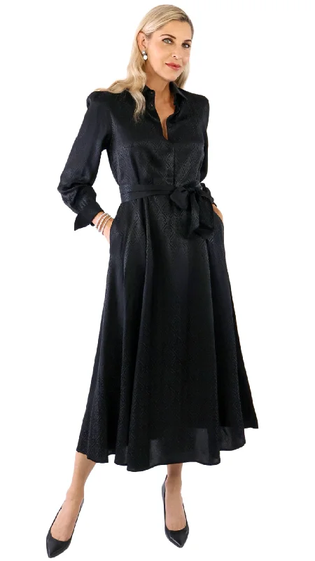 Loyalty Reward Diamond Patterned Dress - Black