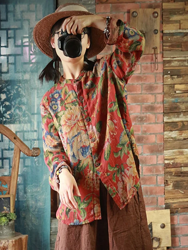 Buy More, Save More Plus Size Vintage Print Cardigans Women T-Shirt AV1002