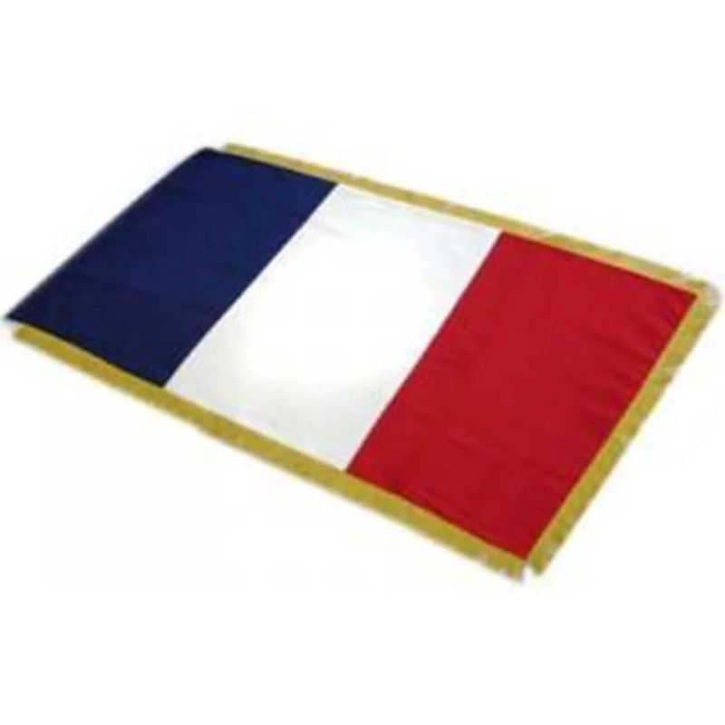 Exclusive Offers France Full Size Double Sided Hand Embroidered Flag