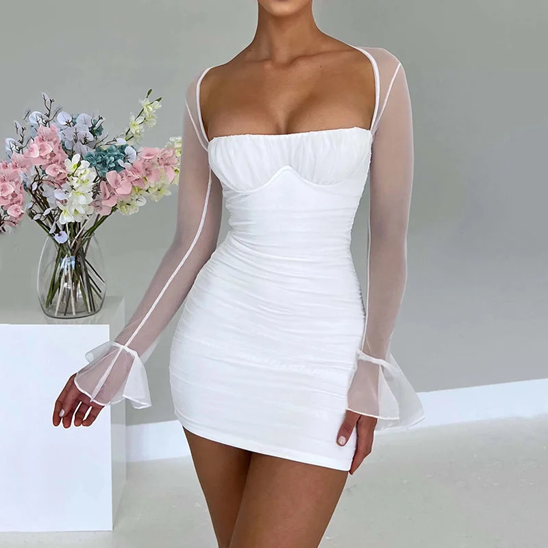 Special Savings Fashion Sexy Long-sleeved High-waisted Dress