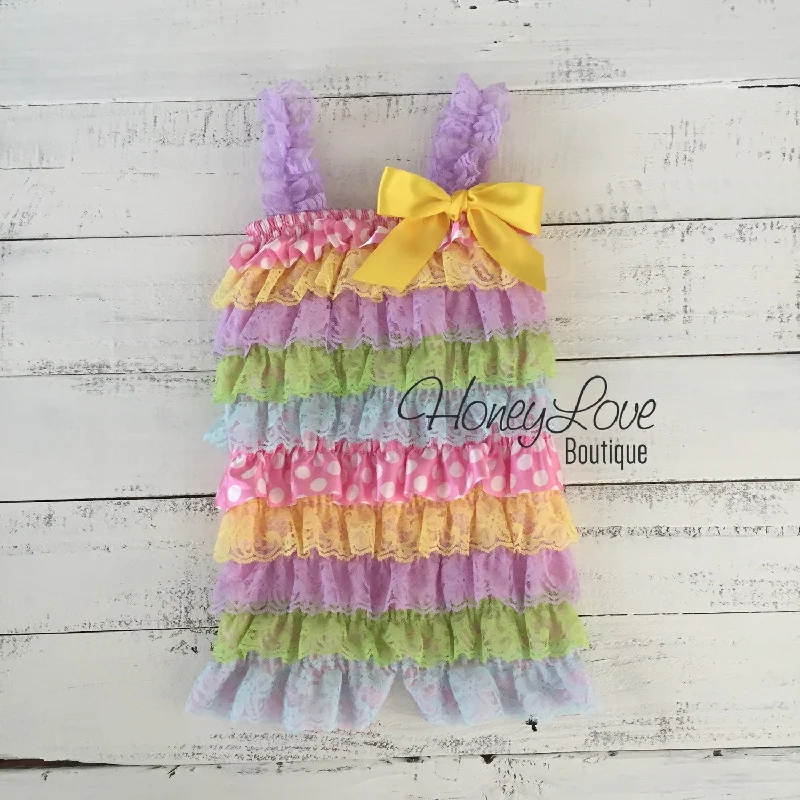 Today’s Deal Satin & Lace Petti Romper - Easter Pastels