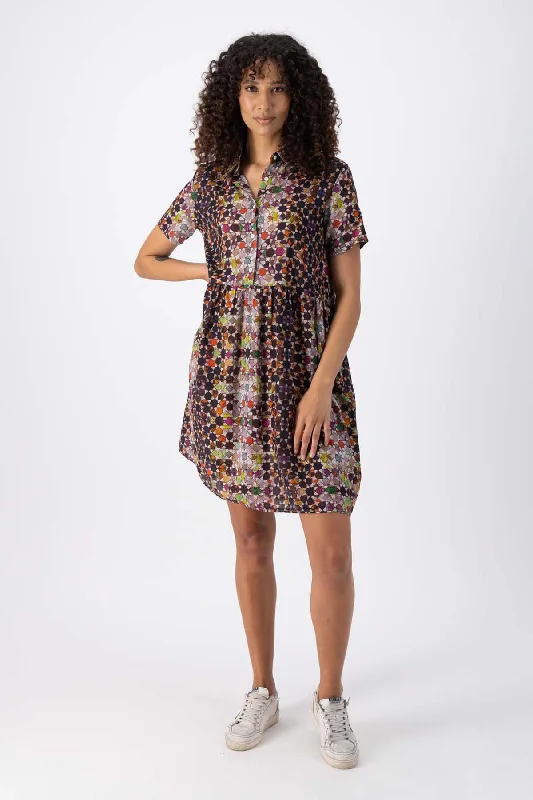 Reduced Prices Kaleidoscope Villa Dress Grey in Cotton Voile