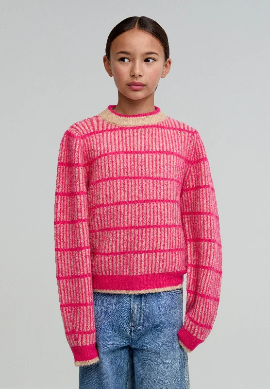 New Markdowns TWO-TONE STRIPE KNIT VEST