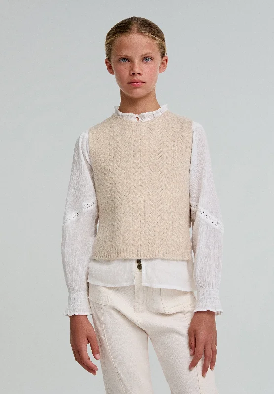 Great Bargains RUSTIC VEST TRICOT GIRLS